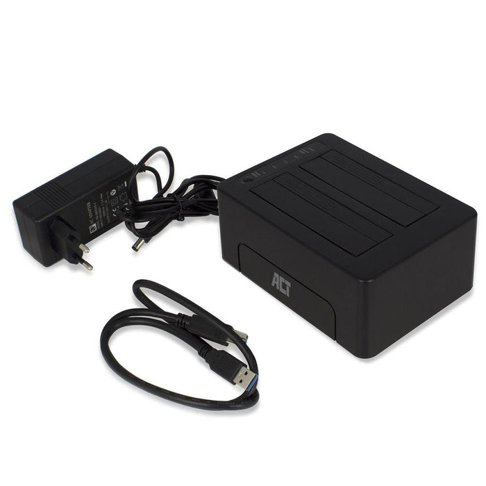 ACT Docking Station AC1504, USB 3.1 Gen1 for 3.5"/2.5" HDD/SSD black