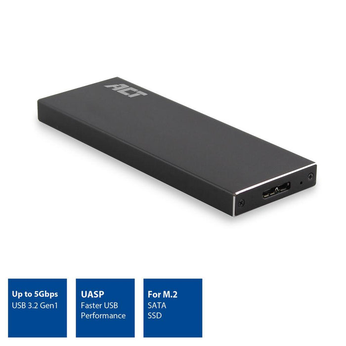 ACT AC1600 Hard Drive Drawer, M.2 SSD, USB 3.2 Gen1, Black