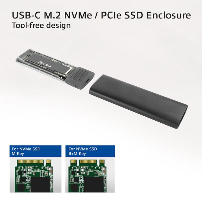 ACT AC1615 Drive Tray, USB-C M.2 NVMe / PCIe SSD