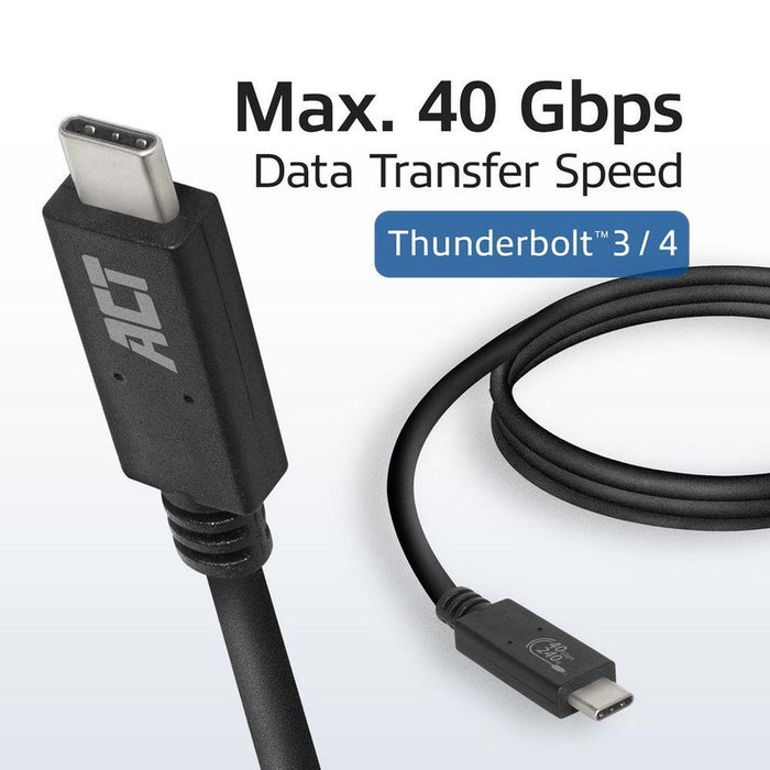 Cable ACT USB-C - USB-C, 0.8 m / USB4, 40Gbps, 240W, certified USB-IF