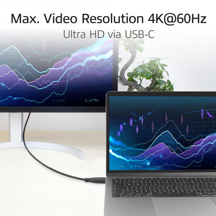 ACT Cable USB-C - USB-C, 10Gbps, 60W, 1 m, connectors - 1 x straight and 1 x 90° up/down angled