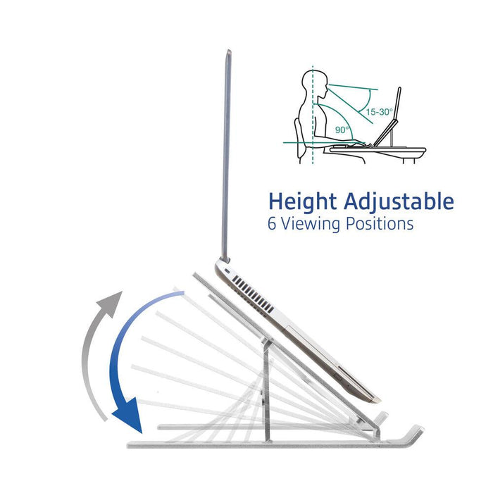 Folding aluminum laptop stand ACT AC8120, 6 positions
