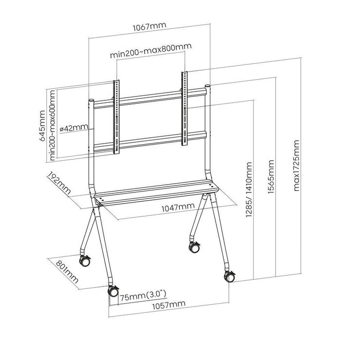ACT Mobile TV stand 50-86", up to 120kg