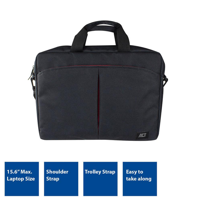 ACT AC8505 Laptop Bag, Up to 16.1", Black