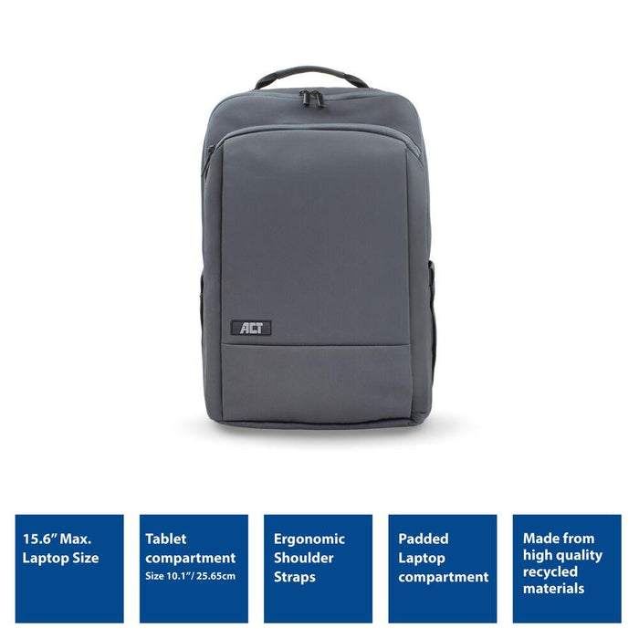 Laptop backpack ACT AC8560, up to 15.6 inch, Gray