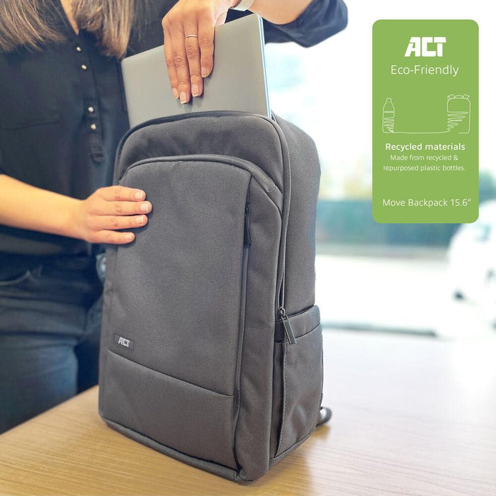 Laptop backpack ACT AC8560, up to 15.6 inch, Gray