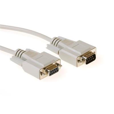 Cable ACT AK2304, RS232 male - RS232 female, 1m, White, Bulk