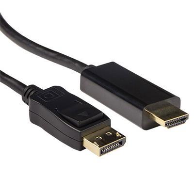 Cable ACT AK3991, DisplayPort male - HDMI-A male, 3 m, Black, bulk packaging