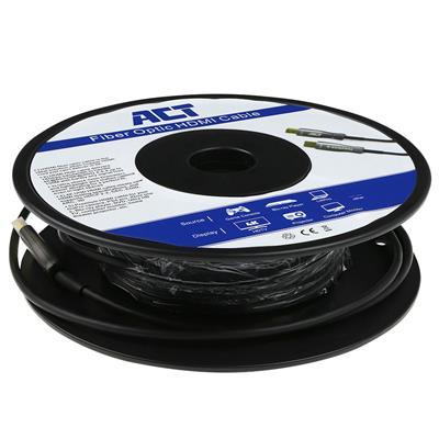 Optical hybrid cable ACT AK4031, DisplayPort 1.4 male - DisplayPort 1.4 male, 15 m, Black