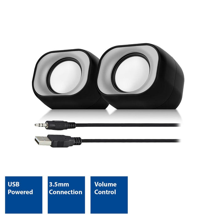 ACT Eminent 2.0 stereo speakers, USB power supply, 2 x 3W