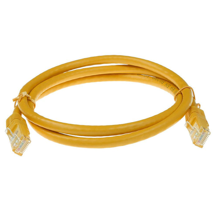 Network patch cable ACT U/UTP, CAT 6, RJ-45 - RJ-45, 1.5 m, Copper wires, Yellow, Bulk packaging
