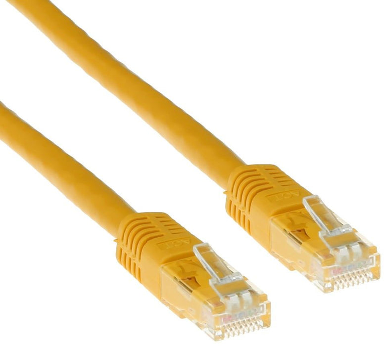 Network patch cable ACT U/UTP, CAT 6, RJ-45 - RJ-45, 3 m, Copper wires, Yellow, Bulk packaging