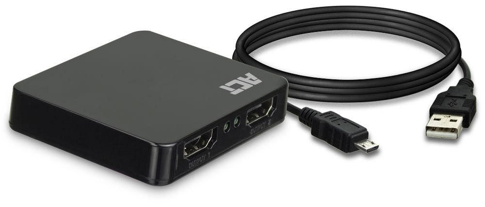 HDMI Splitter ACT AC7835, 1/2, 4K@30Hz, USB, Black