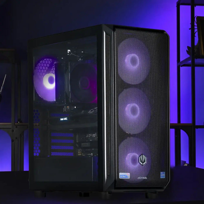 Actina 5901443410287 PC AMD Ryzen™ 5 8400F 32 GB DDR5-SDRAM 1 TB SSD Intel Arc B580 Midi Tower Black - Gaming Actina