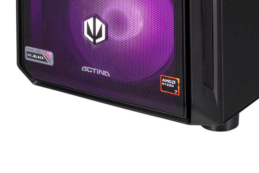 Actina 5901443411956 PC AMD Ryzen™ 7 9800X3D 32 GB DDR5-SDRAM 2 TB SSD NVIDIA GeForce RTX 5080 Windows 11 Home Midi Tower Black