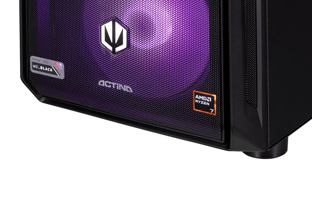 Actina 5901443414568 PC AMD Ryzen™ 7 9800X3D 32 GB DDR5-SDRAM 2 TB SSD NVIDIA GeForce RTX 5070 Ti Midi Tower Black