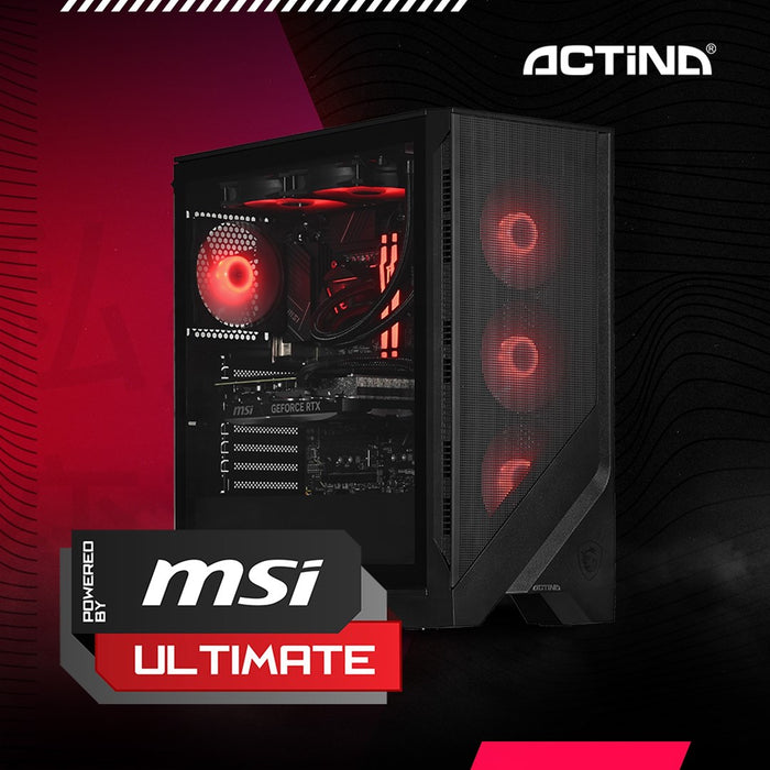 Actina 5901443421535 PC Intel Core Ultra 7 265KF 32 GB DDR5-SDRAM 2 TB SSD NVIDIA GeForce RTX 5080 Windows 11 Home Midi Tower Black