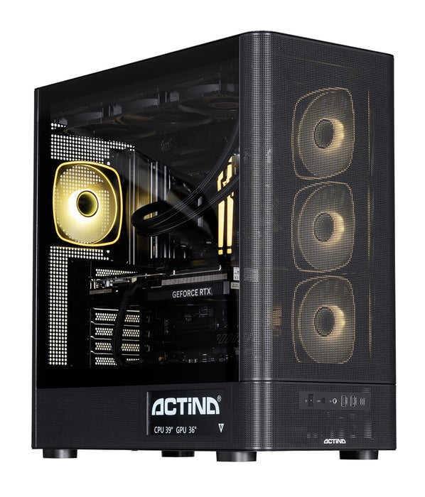 Actina 5901443440246 PC AMD Ryzen™ 9 9900X3D 32 GB DDR5-SDRAM 1 TB SSD NVIDIA GeForce RTX 5070 Ti Windows 11 Home Midi Tower Black