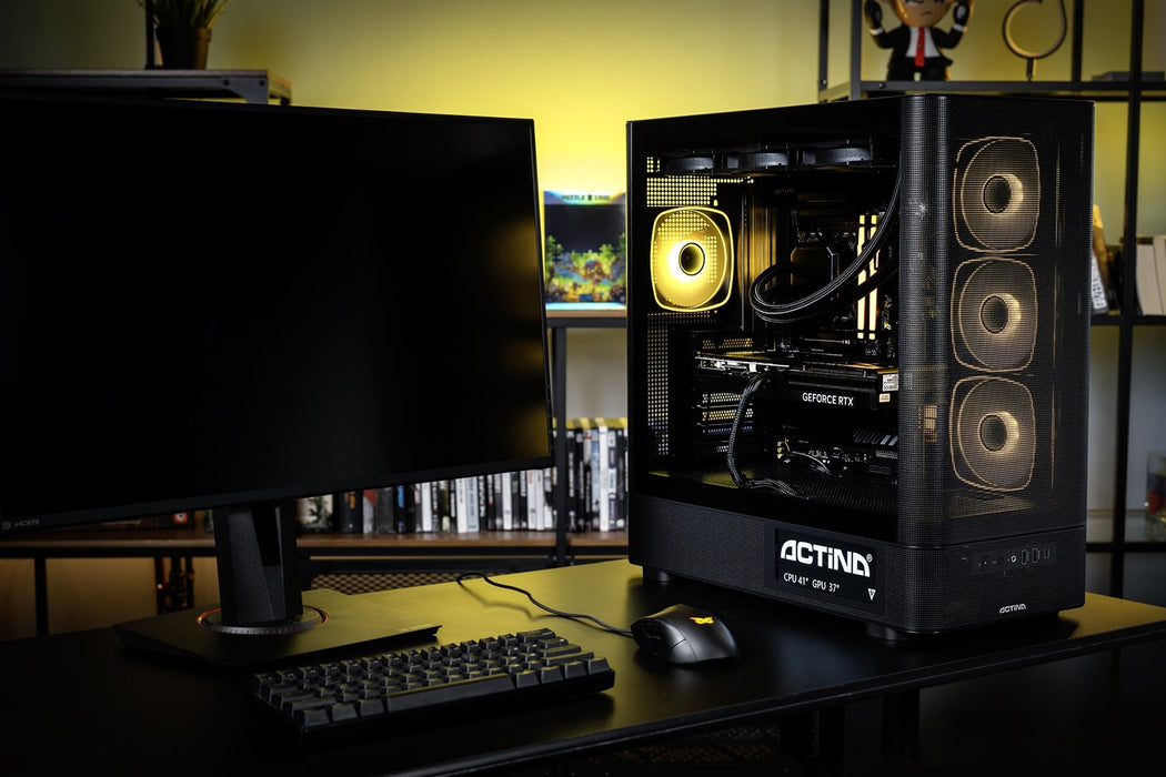 Actina 5901443440253 PC AMD Ryzen™ 9 9950X3D 32 GB DDR5-SDRAM 2 TB SSD NVIDIA GeForce RTX 5080 Windows 11 Home Midi Tower Black