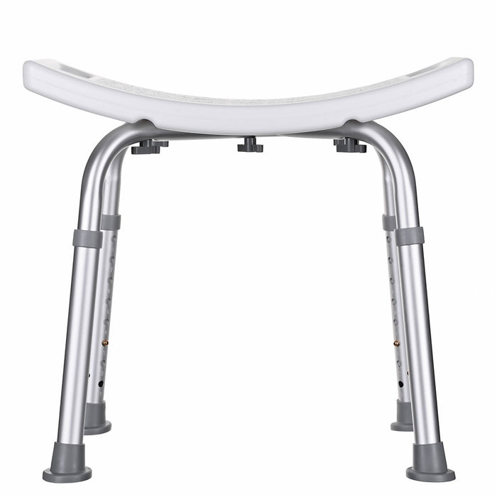 Rectangular shower stool with height adjustment