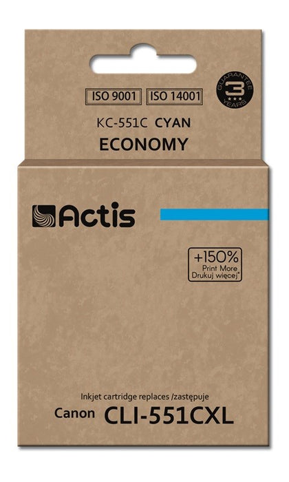 Actis KC-551C Ink (replacement for Canon CLI-551C; Standard; 12 ml; cyan)