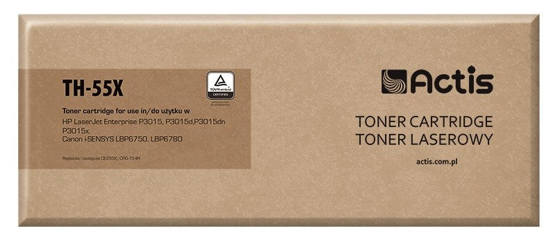 Actis TH-55X toner (replacement for HP 55X CE255X, Canon CRG-724H; Standard; 12500 pages; black)