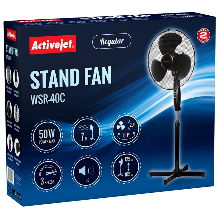 Activejet Regular WSR-40C Stand Fan - FansAGD-WEN<<<Home Appliance - ProductsAGD<<<ActionPL