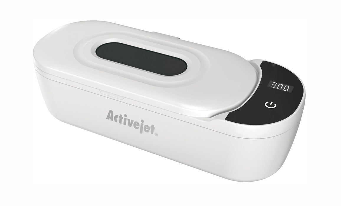 Ultrasonic UV cleaner, Activejet AUC-200, for dentures, glasses and jewelry, white