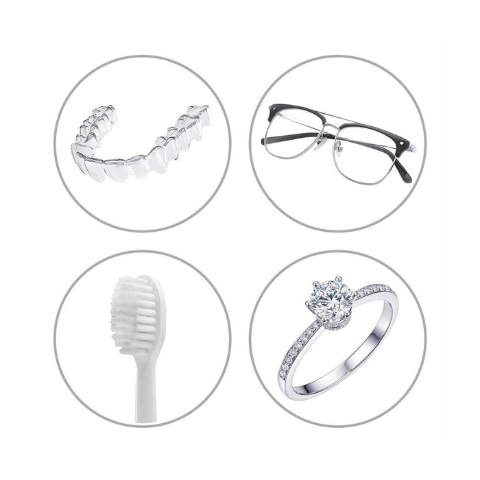 Ultrasonic UV cleaner, Activejet AUC-200, for dentures, glasses and jewelry, white