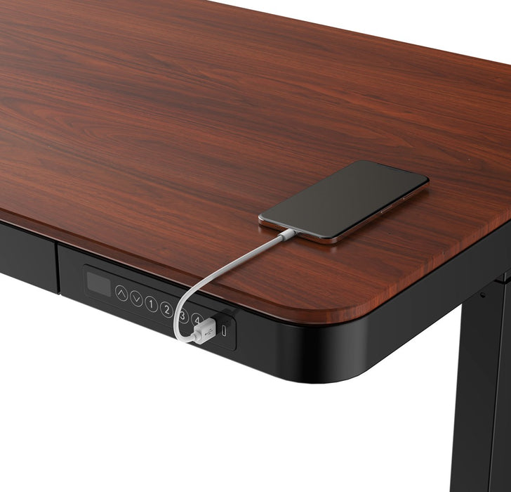 ACTIVEJET desk with electric height adjustment 140x70 ET119W-C black/walnut