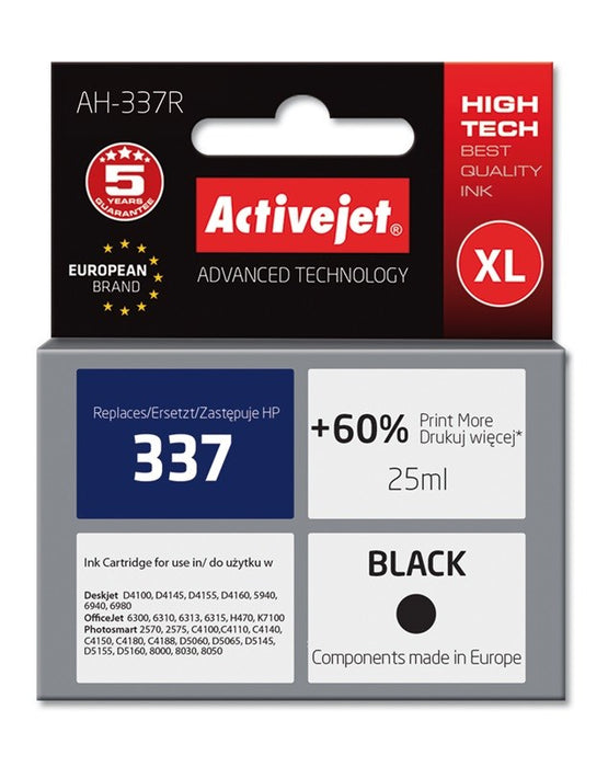 Activejet AH-337R Ink (replacement for HP 337 C9364EE; Premium; 25 ml; black)
