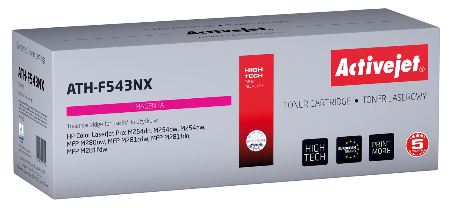 Activejet ATH-F543NX Toner (replacement for HP 203X HP203X CF543X CRG 054H M CRG054H; Supreme; 2500 pages; magenta)