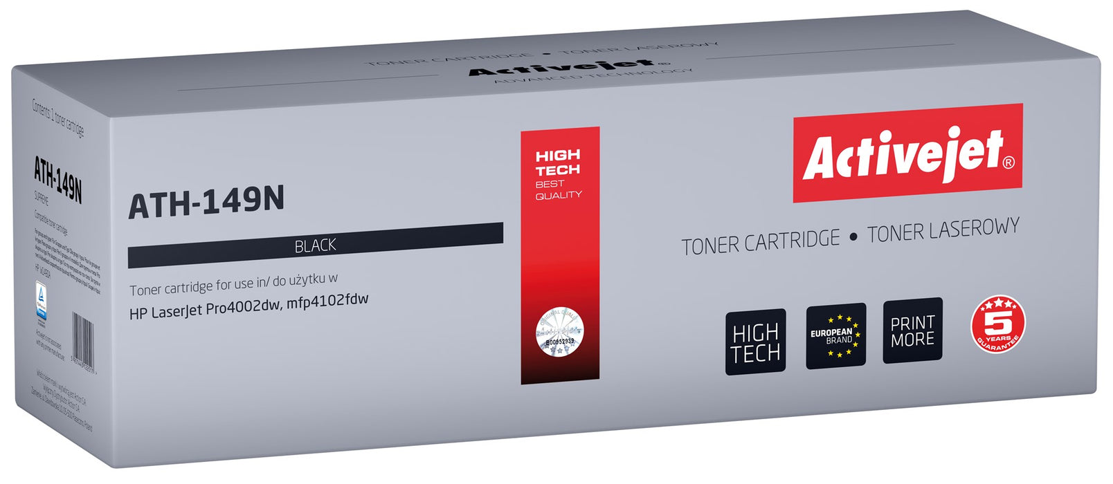 Activejet ATH-149N Toner (replacement for HP 149A HP149A W1490A; Supreme; 2,900 pages; black)