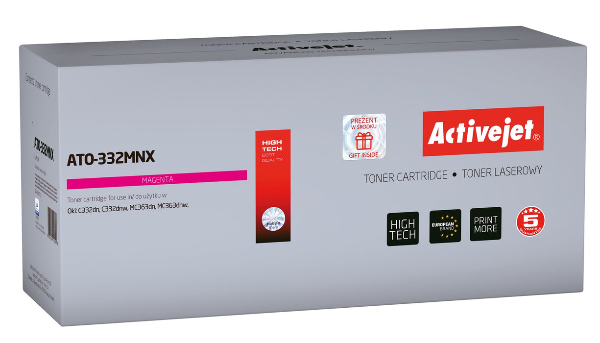Activejet ATO-332MNX toner (replacement for OKI 46508710; Supreme; 3000 pages; magenta)