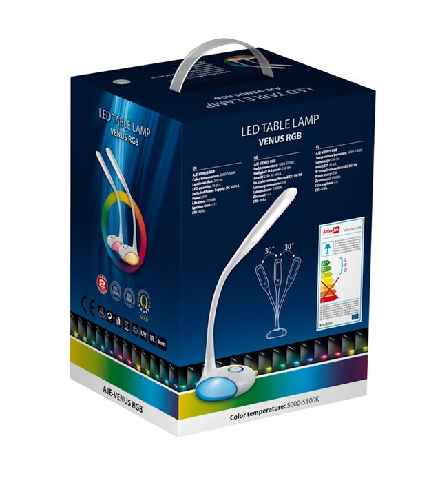Activejet LED desk lamp VENUS with RGB base