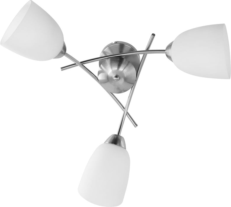 Activejet Classic chandelier pendant ceiling lamp NIKITA nickel triple 3xE27 for living room