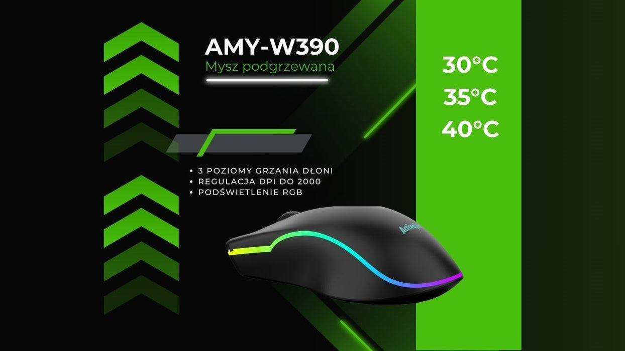 Activejet AMY-W390 USB wired heated mouse