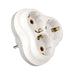 ADAPTER 3 JACKS WITHOUT CABLE WHITE NILSON - Разклонители и адаптери<<<Електроматериали<<<Praktiker&&&Разклонители и