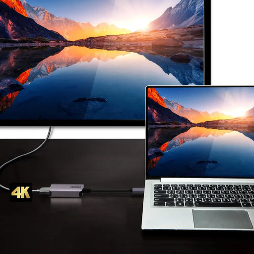 Adapter ATEN UC3008A1 USB-C male - HDMI female 4K Black - PC кабели<<<Кабели<<<ValiAPI&&&Адаптери<<<Компютър Кабели и