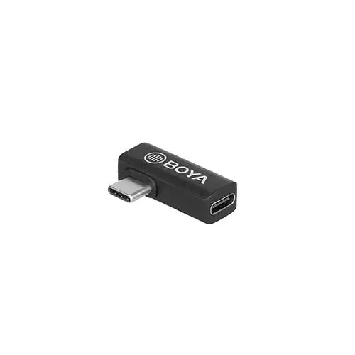 Adapter BOYA USB-C female to male Angled Black - Кабели за мобилни