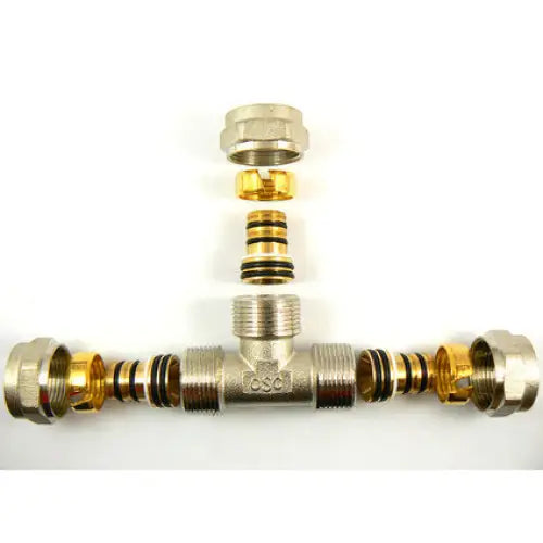 ADAPTER FOR RADIATOR TRIPLE Ф16ФФ16ФФ16 JOZI - Фитинги и аксесоари за отопление<<<Отоплителна инсталация<<<Отопление