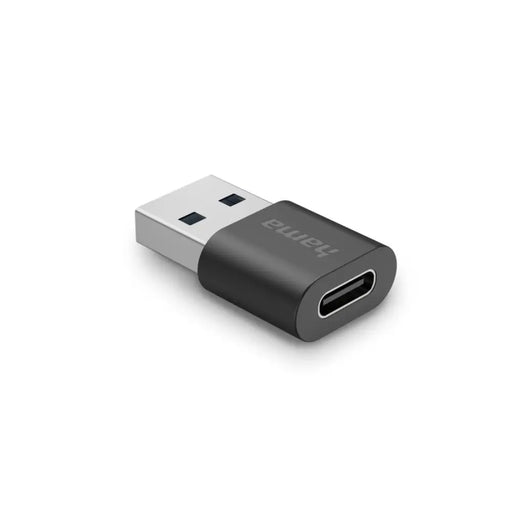 Adapter HAMA USB-A male - USB-C female USB 3.2 Gen 2 10 Gbit/s Black - Кабели за мобилни