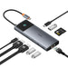 Adapter Hub 10in1 Baseus 2x HDMI USB-C 3xUSB-A + RJ45 + SD/TF PD (grey) - Hubs<<<IT Accessories<<<InnproXML&&&USB