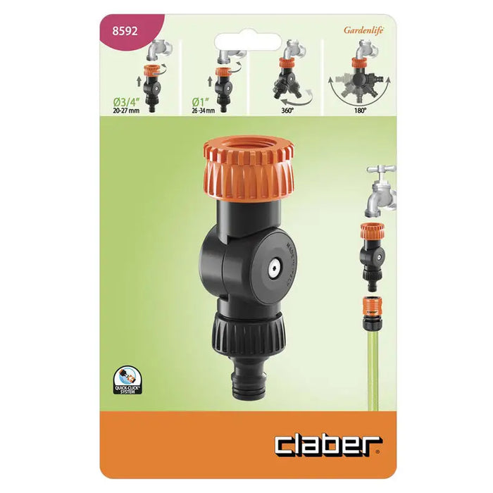 ADAPTER ROTATING ANGLE 3/4’’-1’’ CLABER 8592 - Оборудване напояване<<<Напояване<<<Градина<<<Praktiker