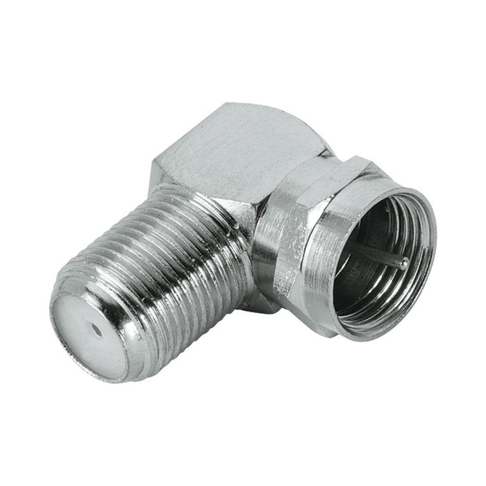 ADAPTER SAT-F CONNECTOR M-FEMALE CURVED HAMA - Инсталационни материали<<<Електроматериали<<<Строителни