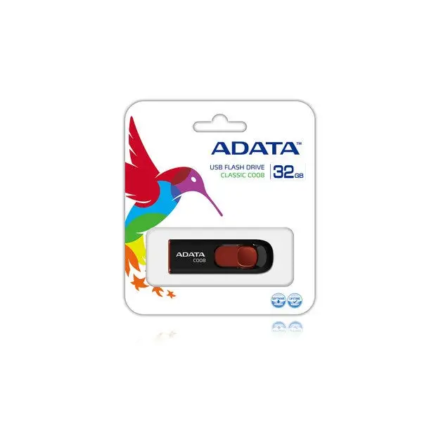 Adata 32GB C008 USB 2.0-Flash Drive Black - USB памети<<<ADATA памети и аксесоари<<<ADATA<<<PolyComp&&&USB флаш