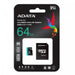 ADATA 64GB MicroSDXC UHS-I U3 V30S (with adapter) - Flash медии<<<ADATA памети и