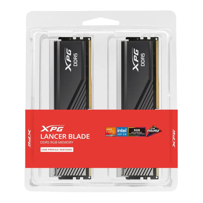 ADATA LANCER BLADE RGB 32GB (2x16GB) DDR5 6400 MHz U-DIMM Black - Памети за настолни компютри<<<ADATA памети и