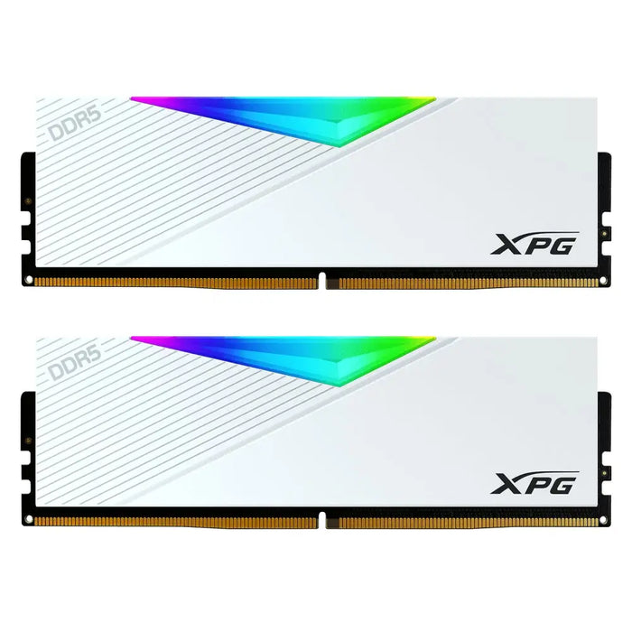 ADATA LANCER RGB 64GB (2x32GB) DDR5 6000 MHz U-DIMM White - Памети за настолни компютри<<<ADATA памети и