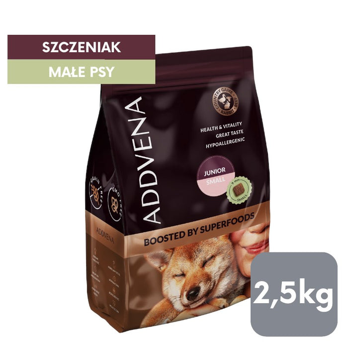 ADDVENA Boosted by superfoods Junior Small Beef - dry dog food - 2,5kg